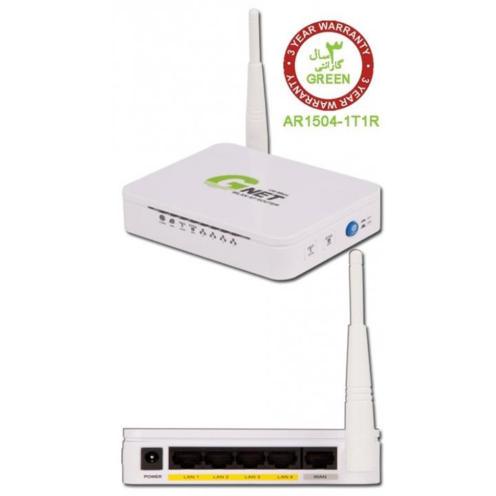 روتر و اکسس پوینت بی‌سیم جی-نت AR1504-1T1R G-Net AR1504-1T1R 4 Port 150Mbps Access Point Router